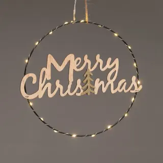 ΚΡΕΜΑΣΤΗ ΕΠΙΓΡΑΦΗ MERRY CHRISTMAS 20 MINI LED ΘΕΡΜΟ ΜΠΑΤΑΡΙΕΣ 2xCR2032 (ΣΥΜΠΕΡ) ΜΕ ΚΑΛΩΔΙΟ 300mm IP20 260mm