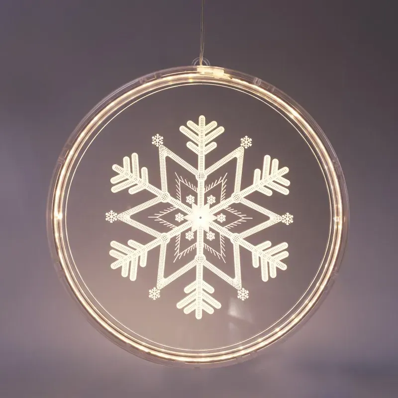3D ΧΙΟΝΟΝΙΦΑΔΑ ΑΚΡΥΛΙΚΗ 36 LED ΣΤΑΘΕΡΑ ΘΕΡΜΟ ΛΕΥΚΟ USB ΜΕ ΚΑΛΩΔΙΟ IP20 210X216mm