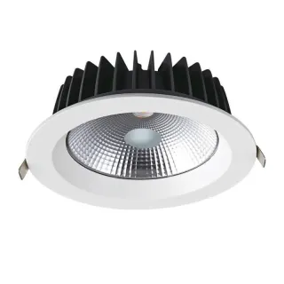LED ΛΕΥΚΟ ΧΩΝΕΥΤΟ ΦΩΤΙΣΤΙΚΟ 230V AC 40W 3000K 4700LM 100° Ra80 Φ230x77mm 5YRS