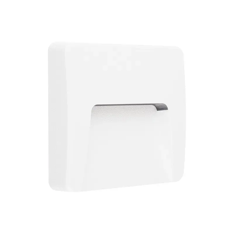 LED WALL SQUARE LUMINAIRE WHITE 230V AC IP65 3W 3000K 200LM RA80