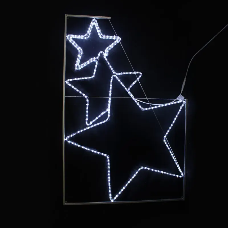ΧΡΙΣΤΟΥΓΕΝΝΙΑΤΙΚΑ ΑΣΤΕΡΙΑ ΕΠΙΣΤΗΛΟ 288 LED ΨΥΧΡΟ ΛΕΥΚΟ ΜΟΝΟΚΑΝΑΛΟ 8m ΣΤΑΘΕΡΑ IP44 1000x1500mm