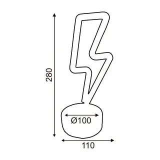 ΑΣΤΡΑΠΗ, 34 NEON LED ΛΑΜΠΑΚΙΑ ΜΕ ΜΠΑΤΑΡΙΑ (3xAA)/USB, ΘΕΡΜΟ ΛΕΥΚΟ, IP20, 11x10x28cm