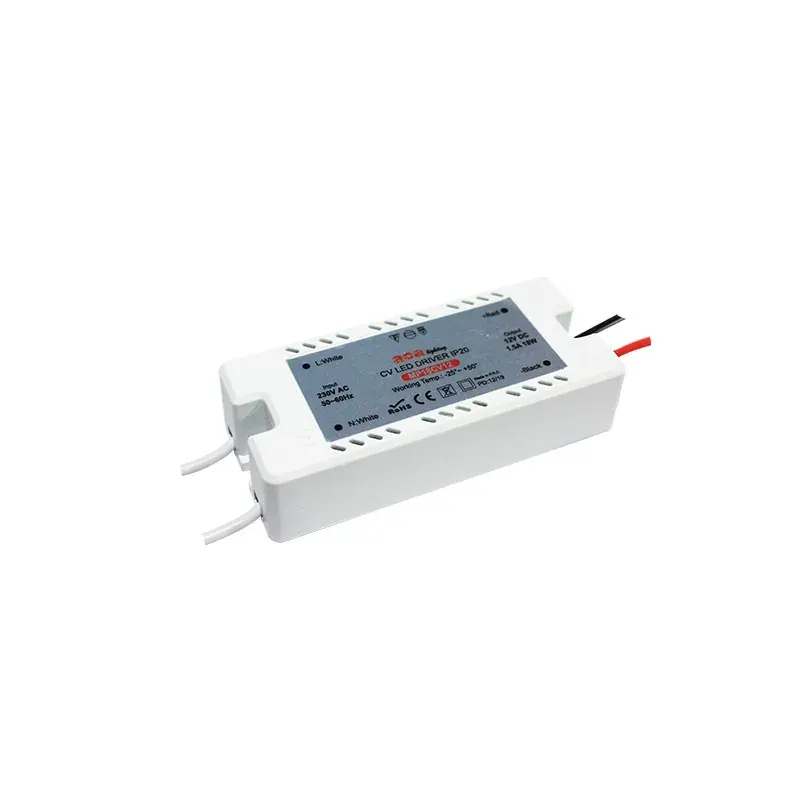 ΜΙΝΙ ΠΛΑΣΤΙΚΟ CV LED DRIVER 18W 230V AC12V DC 1.5A IP20 ΜΕ ΚΑΛΩΔΙΑ