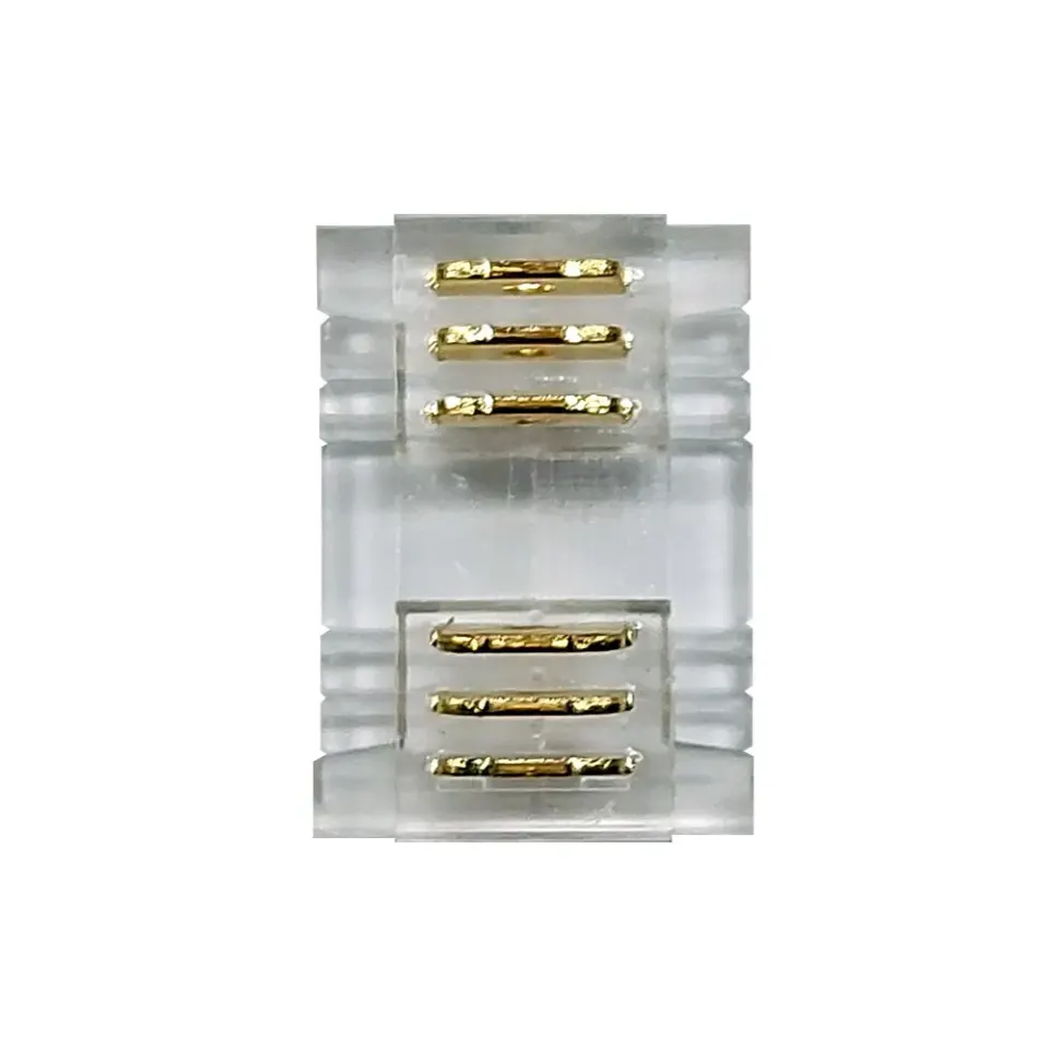 CONNECTOR FOR COB RGB CCT STRIP 12mm WIDTH PCB 6P WITHOUT DARK SEGMENTS