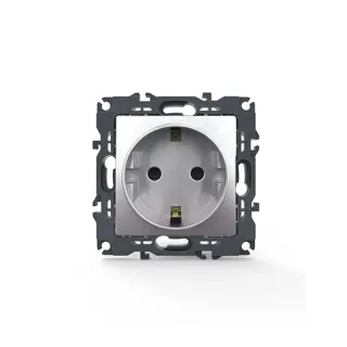 PRIME ΠΡΙΖΑ ΣΟΥΚΟ ΑΣΦΑΛΕΙΑΣ ΜΑΤ ΑΛΟΥΜΙΝΙΟ 2P+E 16A 250VAC IP20