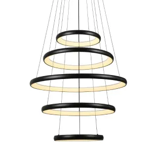 HARMONY-ΦΩΤΙΣΤΙΚΟ ΚΡΕΜΑΣΤΟ ΜΑΥΡΟ ΑΛΟΥΜΙΝΙΟΥ LED SMD 80W CCT 6400LM IP20 Φ800X1900MM