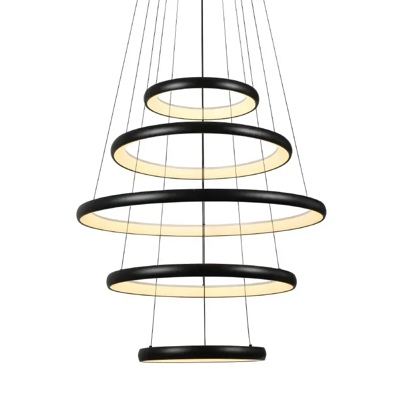 HARMONY-ΦΩΤΙΣΤΙΚΟ ΚΡΕΜΑΣΤΟ ΜΑΥΡΟ ΑΛΟΥΜΙΝΙΟΥ LED SMD 80W CCT 6400LM IP20 Φ800X1900MM