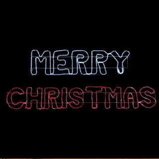 MERRY CHRISTMAS ΜΟΝΟΚΑΝΑΛΟΣ ΦΩΤΟΣΩΛΗΝΑΣ 936 LED 26m ΛΕΥΚΟ & KOKKINO FLASH IP65 1600x400mm & 2730x405mm ΜΕ 1.5m ΚΑΛΩΔΙΟ