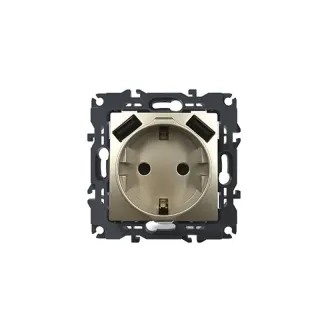 PRIME ΠΡΙΖΑ ΣΟΥΚΟ ΑΣΦΑΛΕΙΑΣ MAT ΣΑΜΠΑΝΙΖΕ 2P+E 16A 250VAC & 2 USB 5VDC 3.1A IP20