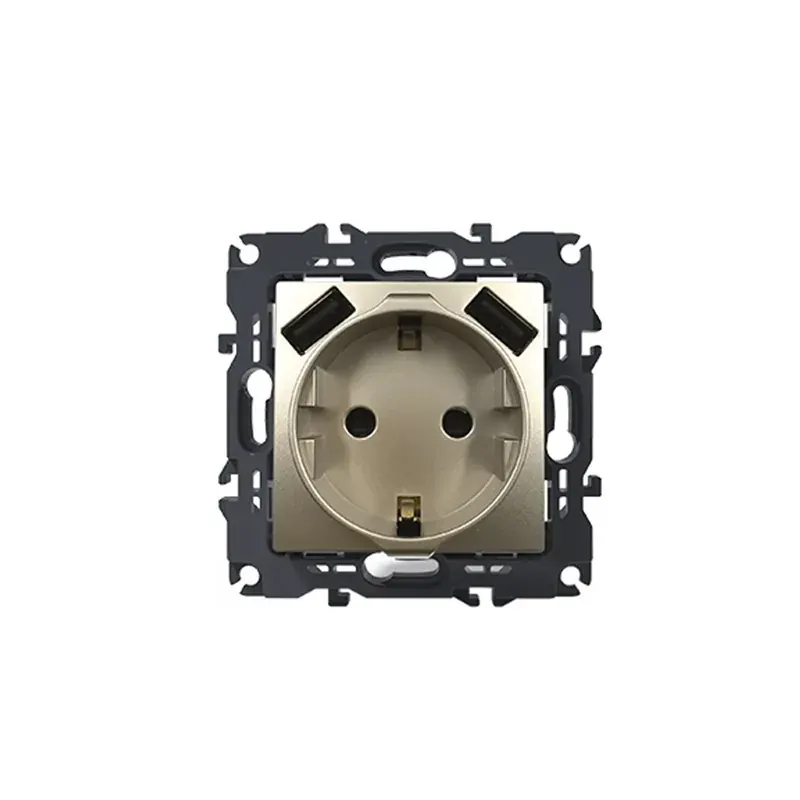 PRIME ΠΡΙΖΑ ΣΟΥΚΟ ΑΣΦΑΛΕΙΑΣ MAT ΣΑΜΠΑΝΙΖΕ 2P+E 16A 250VAC & 2 USB 5VDC 3.1A IP20