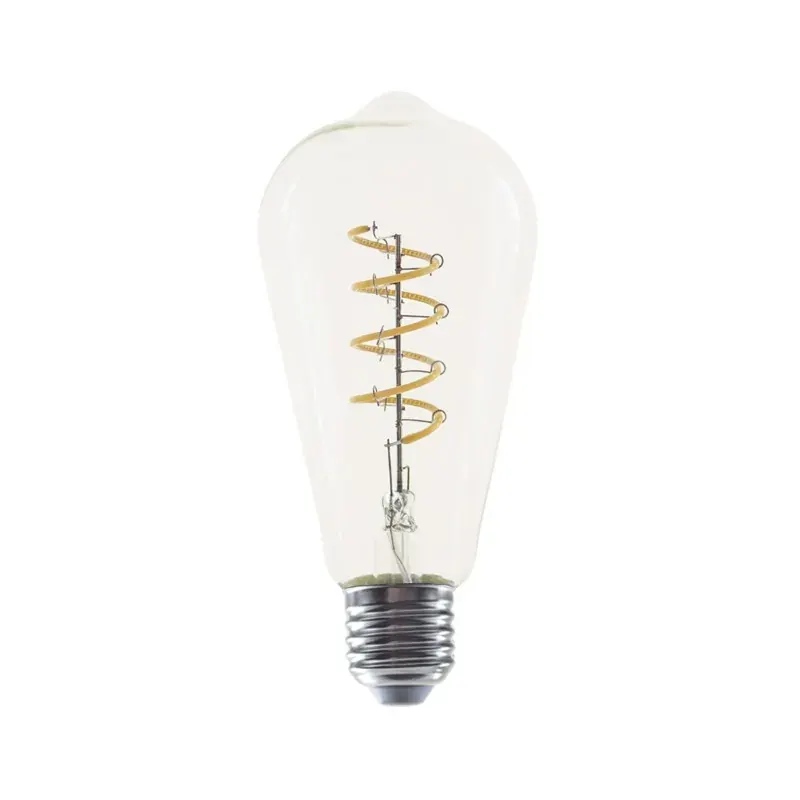FILAMENT LED DIM ST64 4W ΣΠΙΡΑΛ 1800K 230V AC 300LM RA80 30000HRS 360° 1xE27