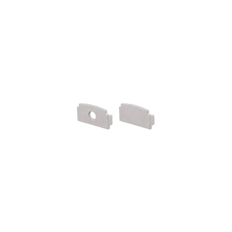 SET OF GREY ΠΛΑΣΤΙΚΟ END CAPS FOR P125 1PC WITH HOLE & 1PC WITHOUT HOLE