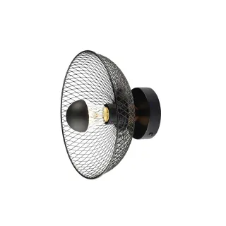 ΕΠΙΤΟΙΧΟ Φ/Σ 1ΧΕ27 ΜΑΥΡΟ ΜΕΤΑΛΛΙΚΟ D24Χ12CM KOBE