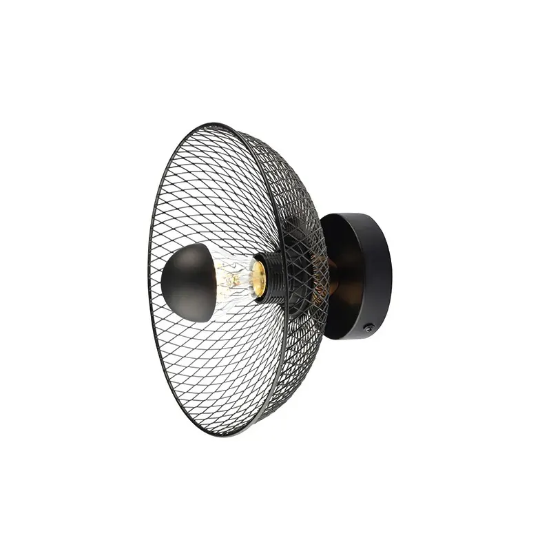 ΕΠΙΤΟΙΧΟ Φ/Σ 1ΧΕ27 ΜΑΥΡΟ ΜΕΤΑΛΛΙΚΟ D24Χ12CM KOBE
