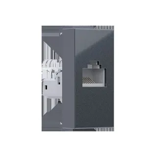 MODYS ΠΡΙΖΑ ΔΙΚΤΥΟΥ ΑΝΘΡΑΚΙ RJ45 CAT.5E IP20 ΧΩΡΙΣ ΘΩΡΑΚΙΣΗ