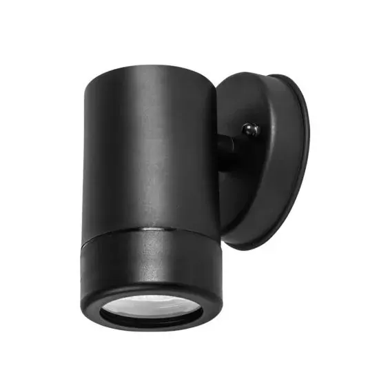 ΣΠΟΤ ΤΟΙΧΟΥ ΜΑΥΡΟ ΣΥΜΒΑΤΙΚΟ 1xGU10 & LED 3W IP65 60x80x125mm