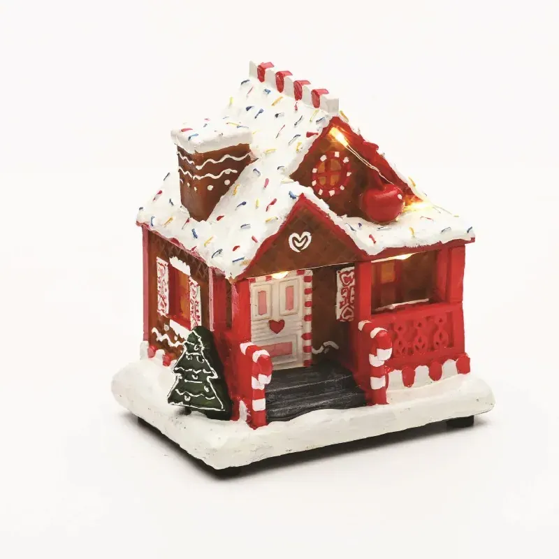 ΧΡΙΣΤΟΥΓΕΝΝΙΑΤΙΚΟ ΔΙΑΚΟΣΜΗTIKO GINGERBREAD ΣΠΙΤΙ ΠΟΛΥΧΡΩΜΟ LED ΜΟΥΣΙΚΗ ME ΑΝΤΑΠΤΟΡΑ 4,5V (ΔΕΝ ΣΥΜΠ) ΚΑΙ ΜΠΑΤΑΡΙΑ 3ΧΑΑ (ΔΕΝ ΣΥΜΠ) 120x100x135mm