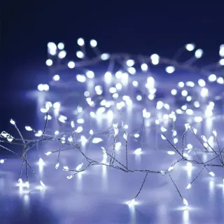 ΛΑΜΠΑΚΙΑ 300 LED ΣΕ ΣΕΙΡΑ 6W ΨΥΧΡΟ ΛΕΥΚΟ ΚΑΟΥΤΣΟΥΚ ΑΝΑ 3mm ΑΝΤΑΠΤΟΡΑ 31VDC ΜΕ 8 ΠΡΟΓΡΑΜΜΑΤΑ & ΚΑΛΩΔΙΟ ΑΣΗΜΙ ΧΑΛΚΟΥ IP44 3mm