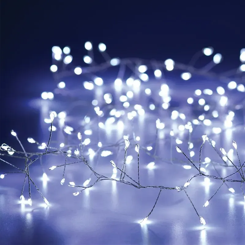 ΛΑΜΠΑΚΙΑ 300 LED ΣΕ ΣΕΙΡΑ 6W ΨΥΧΡΟ ΛΕΥΚΟ ΚΑΟΥΤΣΟΥΚ ΑΝΑ 3mm ΑΝΤΑΠΤΟΡΑ 31VDC ΜΕ 8 ΠΡΟΓΡΑΜΜΑΤΑ & ΚΑΛΩΔΙΟ ΑΣΗΜΙ ΧΑΛΚΟΥ IP44 3mm