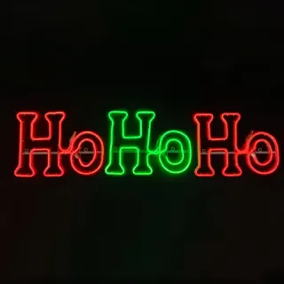 HOHOHO ΕΠΙΓΡΑΦΗ 750 DOUBLE NEON LED 7,5m ΠΡΑΣΙΝΟ & ΚΟΚΚΙΝΟ FLASH IP65 1330Χ300mm ΛΕΥΚΟ & ΚΟΚΚΚΙΝΟ