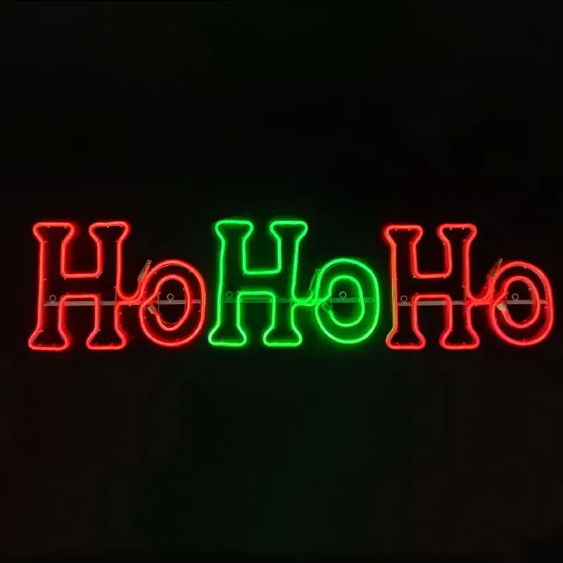 HOHOHO ΕΠΙΓΡΑΦΗ 750 DOUBLE NEON LED 7,5m ΠΡΑΣΙΝΟ & ΚΟΚΚΙΝΟ FLASH IP65 1330Χ300mm ΛΕΥΚΟ & ΚΟΚΚΚΙΝΟ