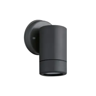 ΣΠΟΤ ΤΟΙΧΟΥ ΣΚΟΥΡΟ ΓΚΡΙ ΣΥΜΒΑΤΙΚΟ 1xGU10 & LED 3W IP65 60x80x125mm