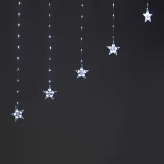 ΛΑΜΠΑΚΙΑ ΚΟΥΡΤΙΝΑ ΣΕ ΣΧΗΜΑ ΑΣΤΕΡΙ 222 LED ΨΥΧΡΟ ΛΕΥΚΟ ΑΝΤΑΠΤΟΡΑ & 8 ΠΡΟΓΡΑΜΜΑΤΑ ΜΕ ΔΥΝΑΤΟΤΗΤΑ ΕΠΕΚΤAΣΗΣ MAX 3 ΣΕΤ ΚΑΛΩΔΙΟ ΧΑΛΚΟΥ 3mm IP20 30x12mm