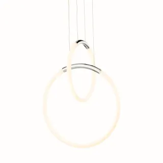 NETTO ΦΩΤΙΣΤΙΚΟ ΚΡΕΜΑΣΤΟ ΧΡΩΜΙΟ ΜΕΤΑΛΛΙΚΟ LED 24W 3000K 1680Lm IP20 Φ400Χ1680mm