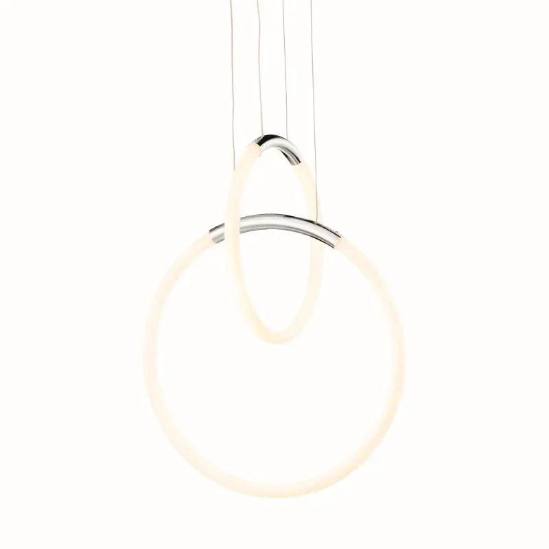NETTO ΦΩΤΙΣΤΙΚΟ ΚΡΕΜΑΣΤΟ ΧΡΩΜΙΟ ΜΕΤΑΛΛΙΚΟ LED 24W 3000K 1680Lm IP20 Φ400Χ1680mm