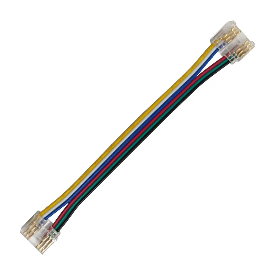 CONNECTOR FOR COB RGB CCT STRIP 12mm PCB WIDTH-10CM 6 WIRES IN THE MIDDLE