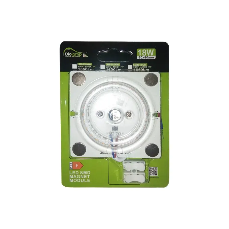 LED SMD MAGNET MODULE 18W 230V AC 1650LM 160° 6500K RA80 30000HRS