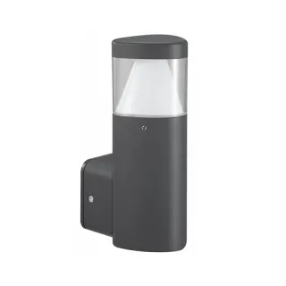 LED SMD WALL LUMINAIRE 7W 410LM 340° 230V AC 3.000K DARK GREY CRI80 IP54 30.000HRS