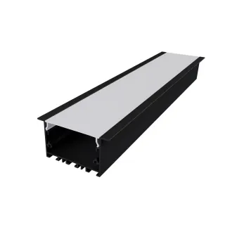 WILA ΠΡΟΦΙΛ ΑΛΟΥΜΙΝΙΟΥ ΜΑΥΡΟ ΜΕ ΟΠΑΛ ΚΑΛΛΥΜΑ 3m/pc
