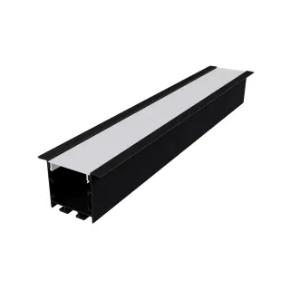 VYLO ΠΡΟΦΙΛ ΑΛΟΥΜΙΝΙΟΥ P211U ΜΑΥΡΟ ME ΟΠΑΛ PC ΚΑΛΥΜΜΑ 3m/pc