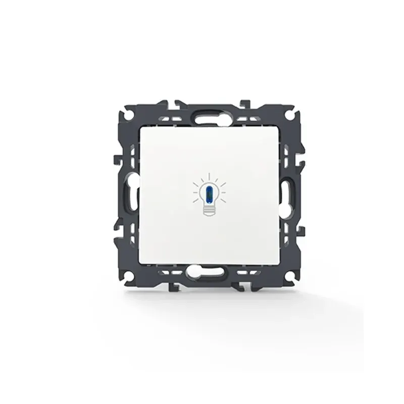 PRIME ΜΠΟΥΤΟΝ ΚΛΙΜΑΚΟΣΤΑΣΙΟΥ & LED ΛΥΧΝΙΑ ΜΕ ΚΛΙΠ ΠΛΑΣΤΙΚΟ ΛΕΥΚΟ 1P 10A 250VAC IP20