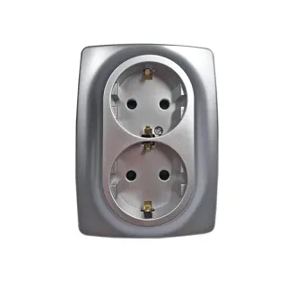 PRIME ΠΡΙΖΑ ΣΟΥΚΟ ΑΣΦΑΛΕΙΑΣ MAT ΑΛΟΥΜΙΝΙΟ 2P+E 16A 250VAC IP20