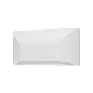 LED WALL RECTANGLE LUMINAIRE WHITE 230V AC IP65 6W 3000K 350LM RA80