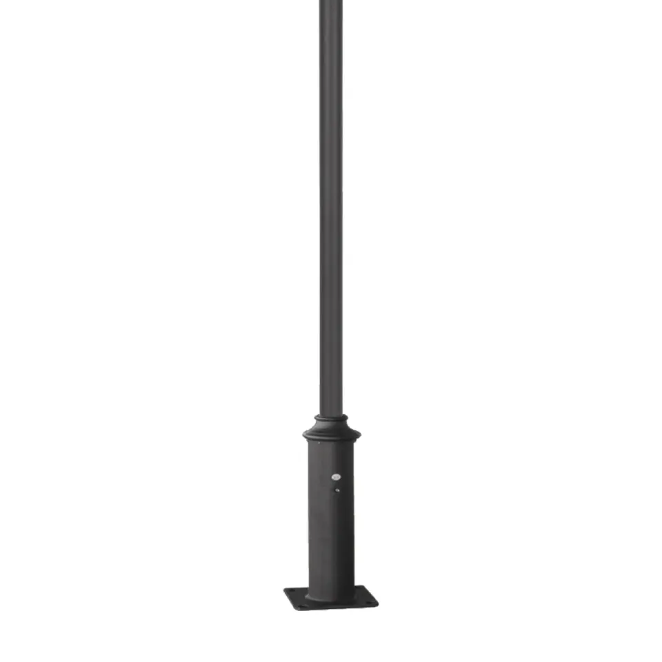 POLE SININ – ΚΟΛΩΝΑ ΧΑΛΥΒΔΙΝΗ ΓΙΑ ΒΑΣΗ 200x200mm ΠΛΑΚΑ ΕΔΡΑΣΗΣ RAL 7016M Φ76x140x5000mm