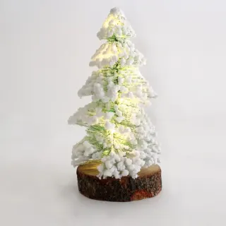 ΤΡΑΠΕΖΙ ΑΠΟ ΠΕΥΚΟ ΧΟΝΙΣΜΕΝΟ 10 MINI LED ΘΕΡΜΟ ΛΕΥΚΟ ΜΕ ΜΠΑΤΑΡΙΕΣ 3ΧAAA IP20 105X105X260mm