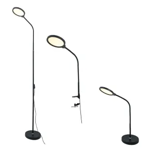 LED ΓΡΑΦΕΙΟΥ 3 IN 1 10W ΜΑΥΡΟ ABS+ΑΛΟΥΜΙΝΙΟ CCT STEP DIMMABLE 32Χ40Χ7 STEFAN