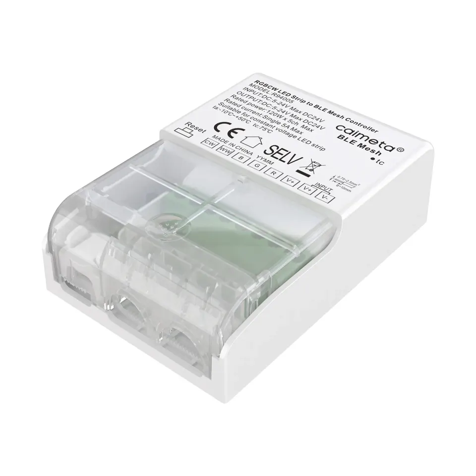 CAIMETA ΕΛΕΓΚΤΗΣ BLUETOOTH ΓΙΑ ΤΑΙΝΙΑ LED RGBCW ΛΕΥΚΟΣ 5YRS 86x52x30mm