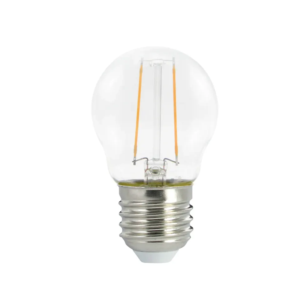 LED FILAMENT G45 4,5W 2700K 360° 198-250V AC 470LM RA80 E27 2YEARS ΔΙΑΦΑΝΟ 78X45mm