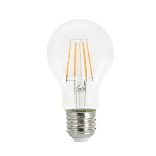 LED FILAMENT A60 4,5W 4000K 360° 198-250V AC 470LM RA80 E27 2YEARS ΔΙΑΦΑΝΟ 108X60mm