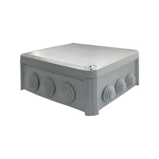 190x150x75mm ΕΠΙΤΟΙΧΟ ΚΟΥΤΙ ΔΙΑΚΛΑΔΩΣΗΣ ΚΑΛΩΔΙΩΝ,ΓΚΡΙ ΧΡΩΜΑΤΟΣ 10 ΔΙΟΔΙΩΝ IP66 RAL 7035