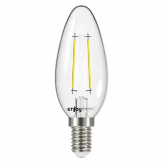 LED FILLAMENT CLEAR | B35 2W(>25w) E14 | 3000k | 250lm | {enjoysimplicity}™