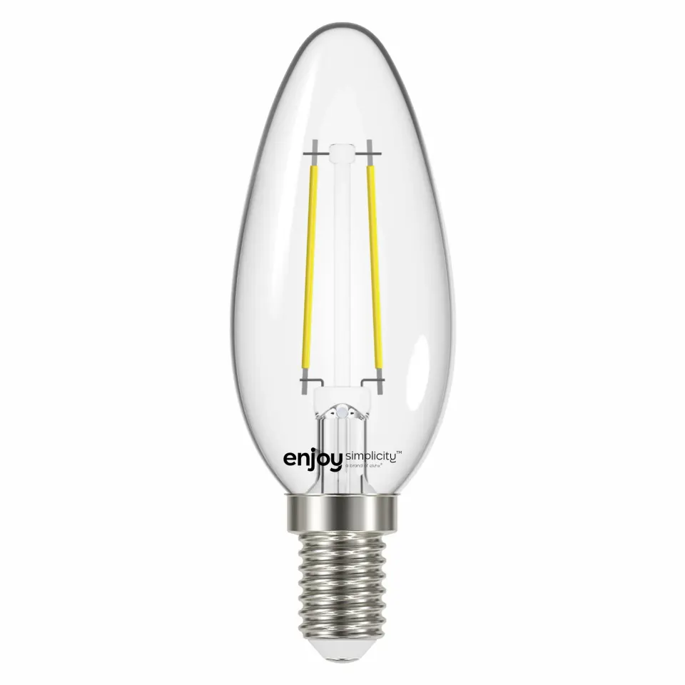 LED FILLAMENT CLEAR | B35 2W(>25w) E14 | 3000k | 250lm | {enjoysimplicity}™