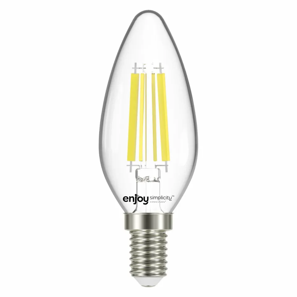 LED FILLAMENT CLEAR | B35 5.5W(>60w) E14 | 4000k | 806lm | {enjoysimplicity}™
