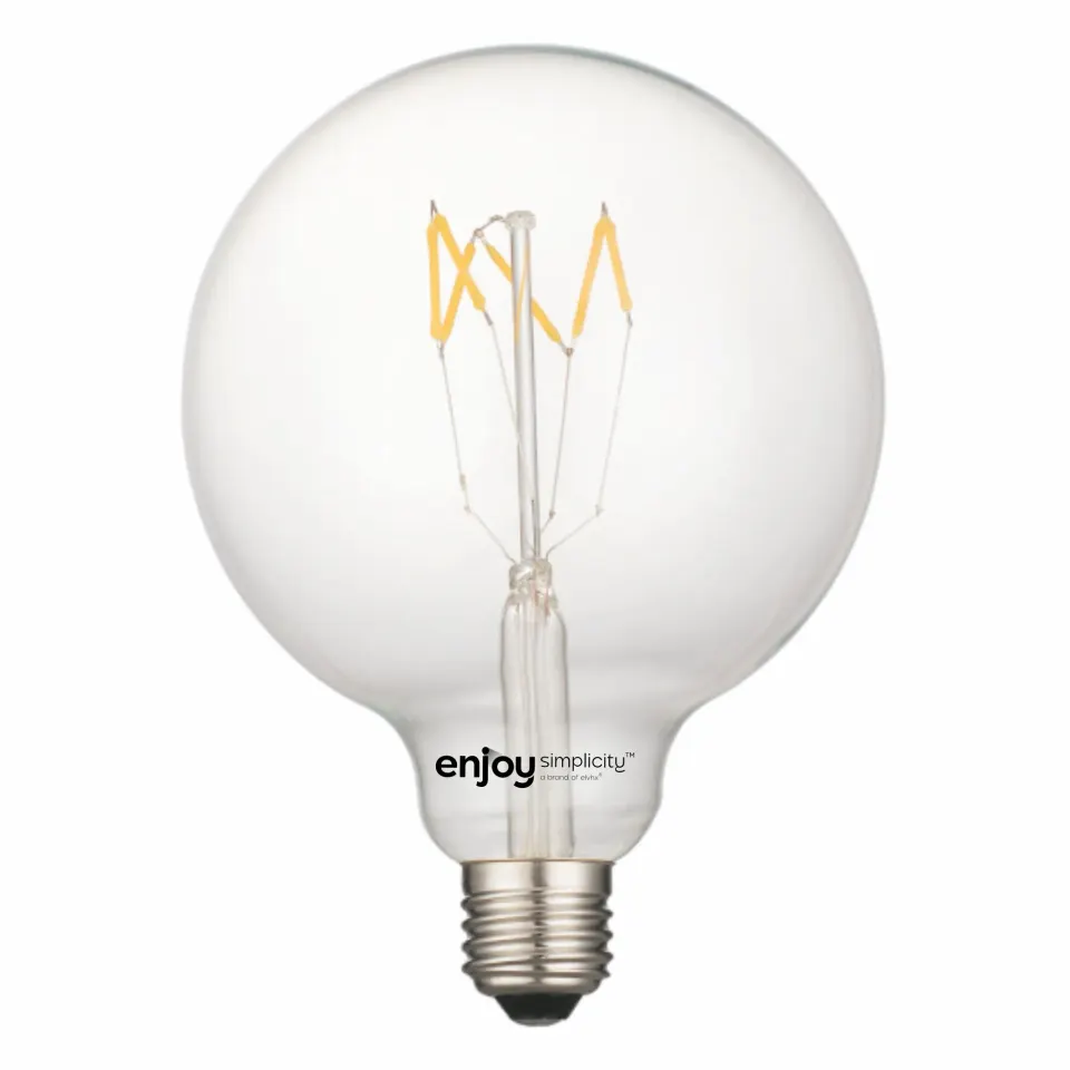LED FILLAMENT CLEAR G125-6 | 5W Ε27 | 2700k | 600lm | Non-Dim{enjoysimplicity}™