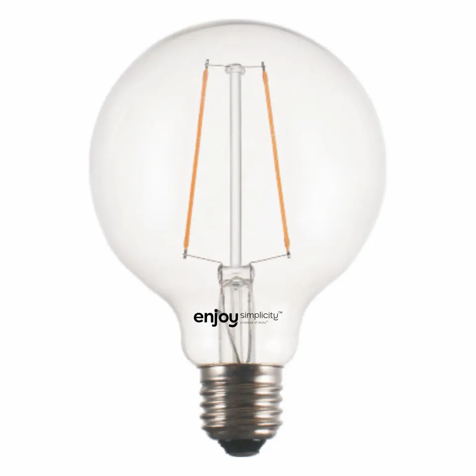 LED FILLAMENT DIM CLEAR G95-2 | 2.5W Ε27 | 2700k | 200lm | {enjoysimplicity}™