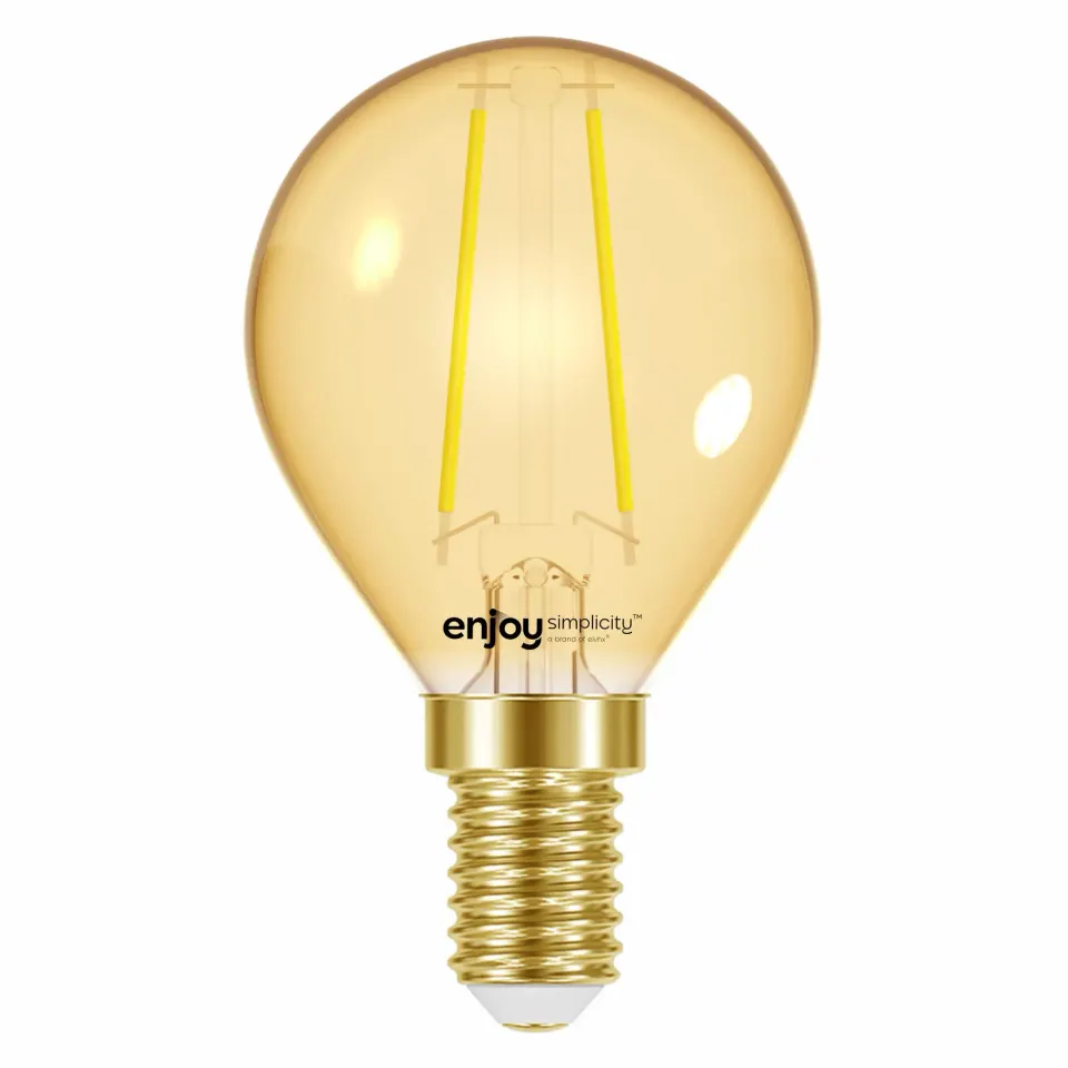 LED FILLAMENT AMBER | P45 2.3W(>20w) E14 | <2000k | 180lm | {enjoysimplicity}™